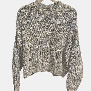 Pistola Chunky Knit Sweater in lt blue/lavender/soft pink size large